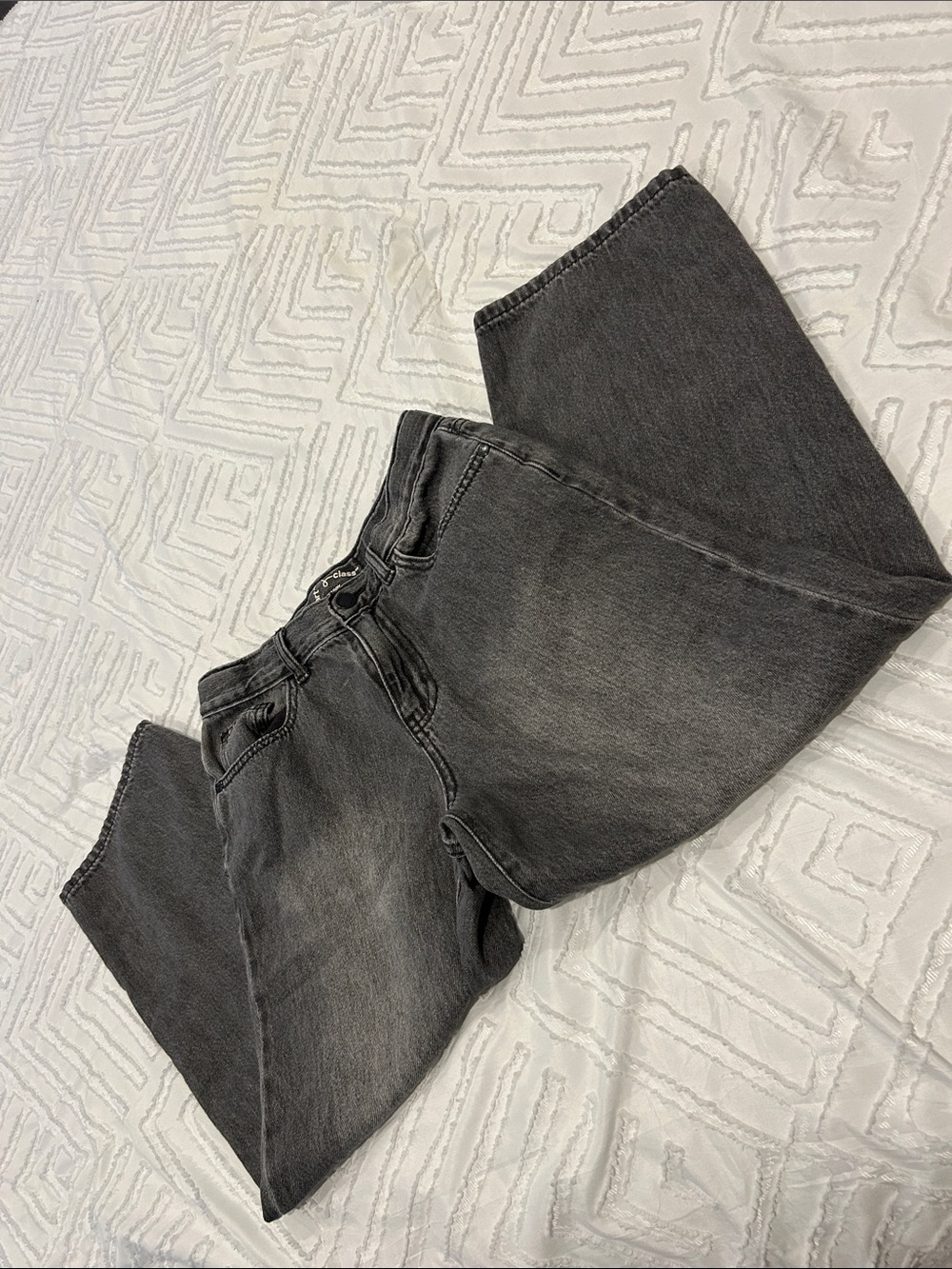 Art Class Kids Light Grey Wash Adjustable Waistline Baggy Denim Pants Jeans 10